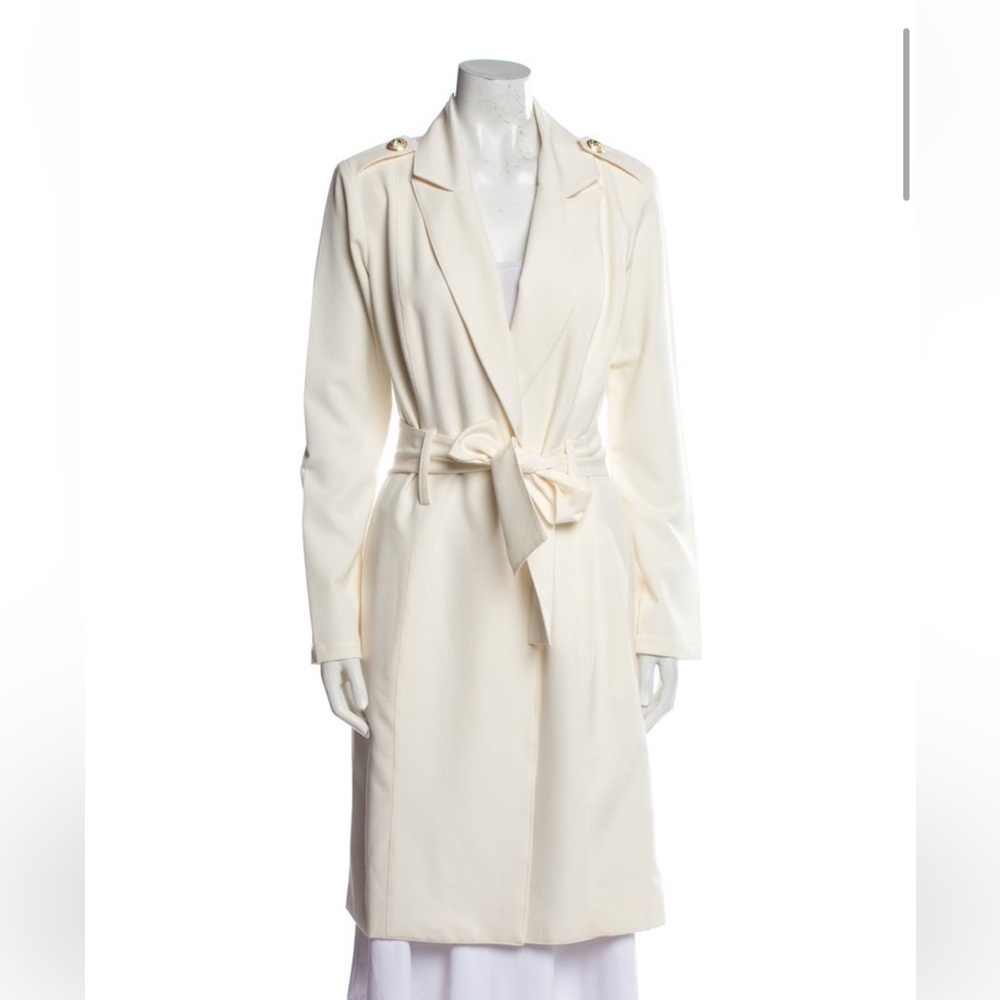 Iorane Cream Belted Long Robe Coat - Women's Intimates & Sleepwear